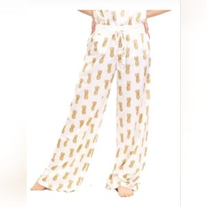 The Royal Standard Gold Pineapple Print Slumber Pants